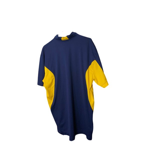 Sport Tek Polo Shirt Adult XL Yellow Navy Lightweight Rugby Golf Casual Mens - Picture 5 of 9